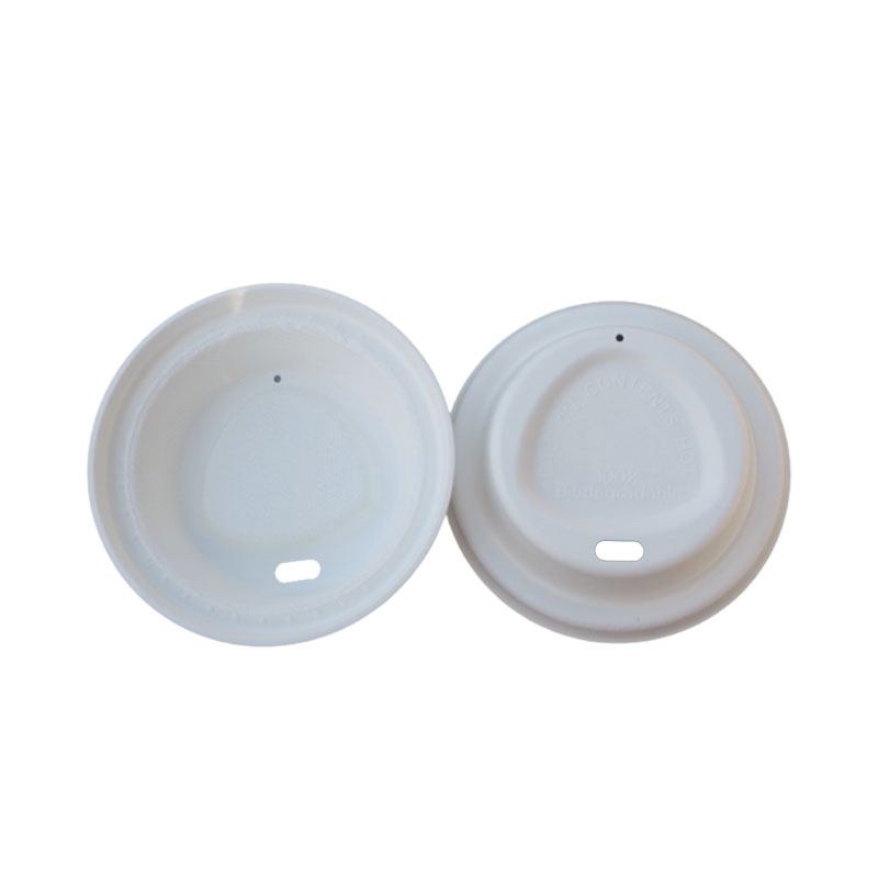 Wholesale biodegradable eco friendly bagasse disposable paper coffee cup lids