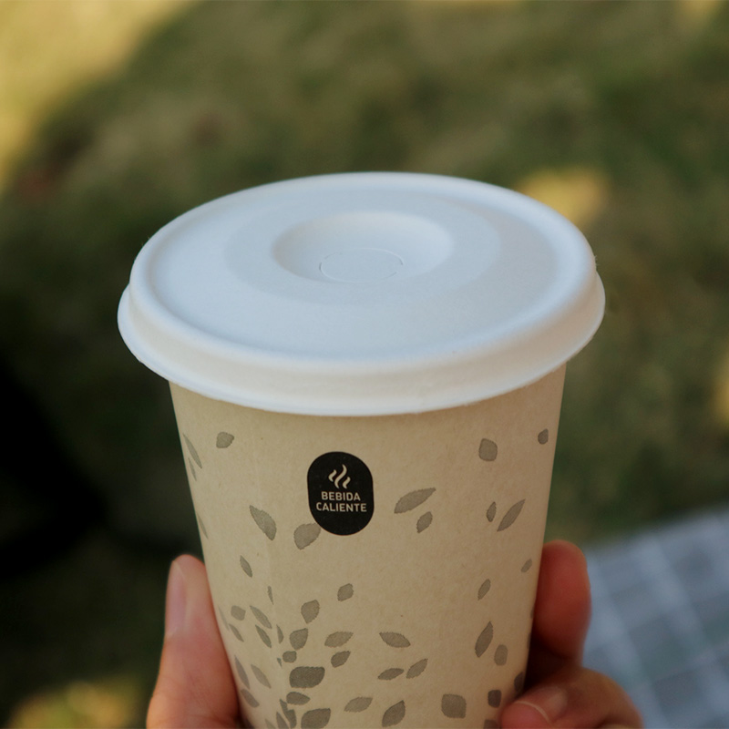 Cold Cup Lids, Flat Lids, Paper Lids Compostable Beverage Packaging Disposable 