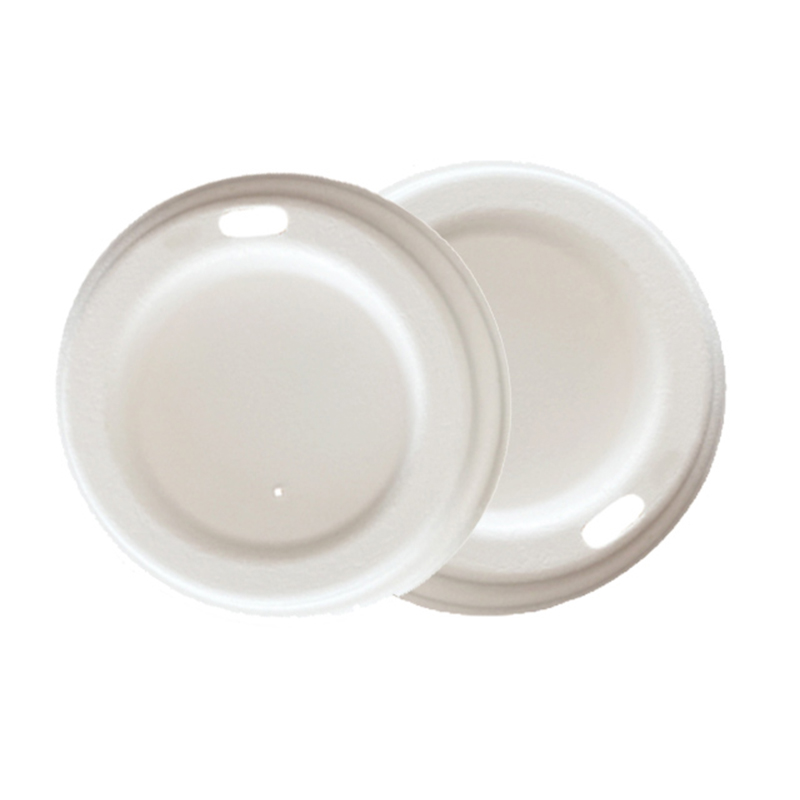 Custom Biodegradable Bagasse Paper Coffee Cup Lids 