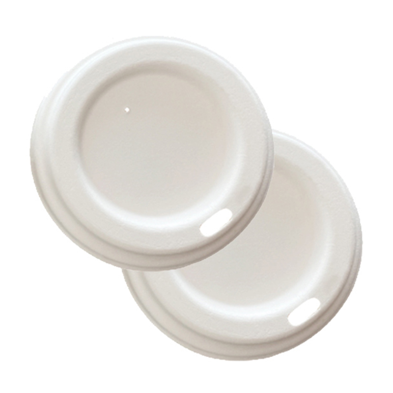 Disposable Cup Cover, Custom Biodegradable Bagasse Paper Coffee Cup Lids 