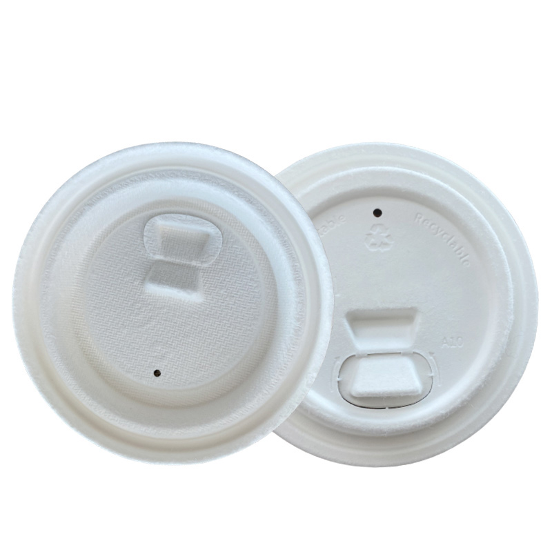 Biodegradable Sugarcane Bagasse Coffee Paper cup lids China Manufacturer