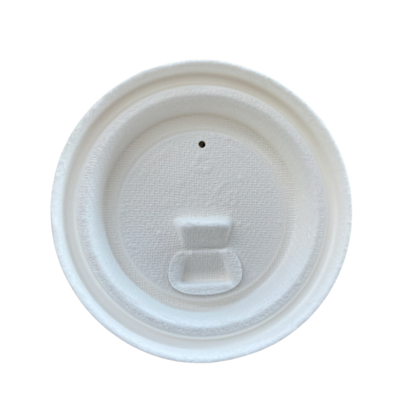 Biodegradable Sugarcane Bagasse Coffee Paper cup lids China Manufacturer