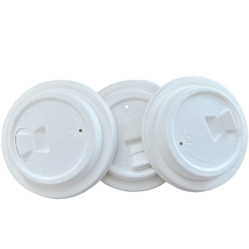 Biodegradable Sugarcane Bagasse Coffee Paper cup lids China Manufacturer