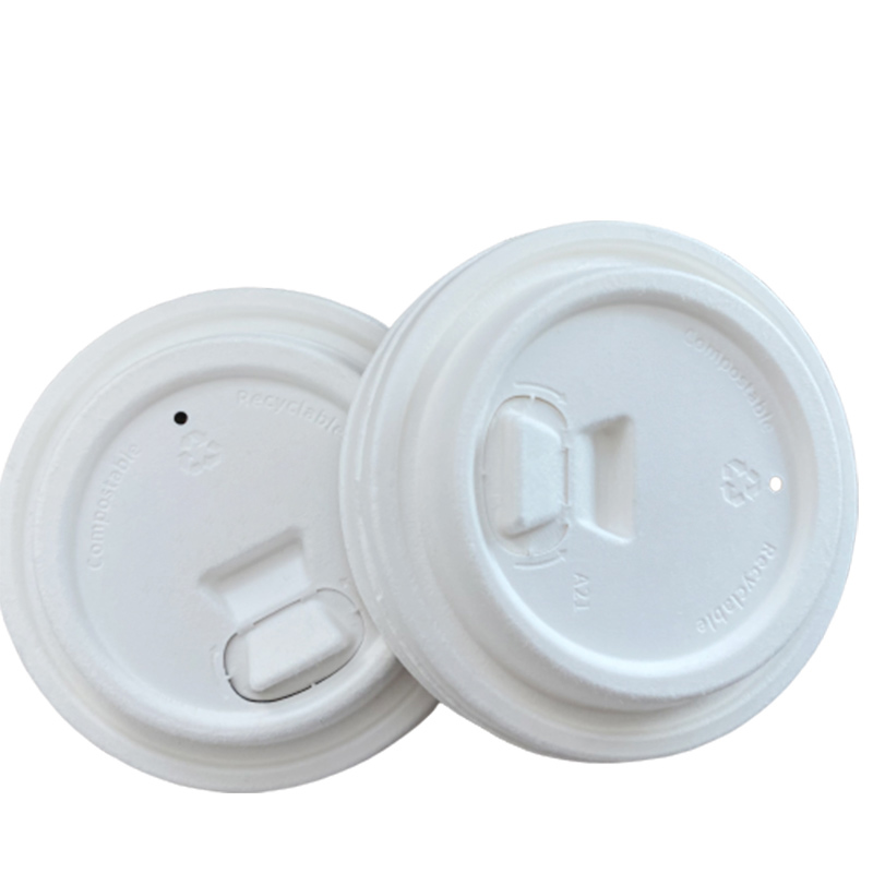 Biodegradable Sugarcane Bagasse Coffee Paper cup lids China Manufacturer