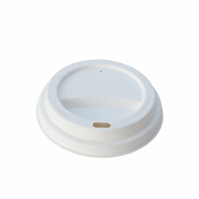 Hot Coffee Cups With Lids Heat Resistant Compostable Strawless Lids 