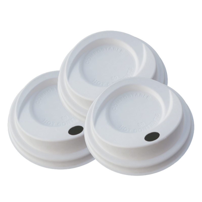 Biodegradable Coffee Cup Lid 100% Compostable for 8/12/16oz Cup