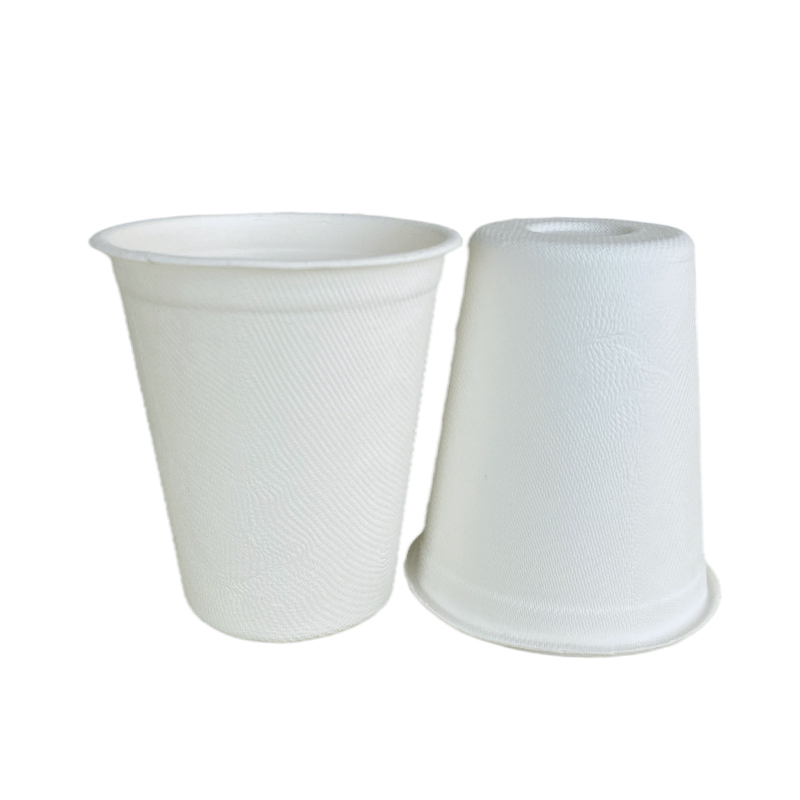 Coffee Cups With Lids, FDA Approved Sugarcane Bagasse Compostable Lids 12oz/ 8oz