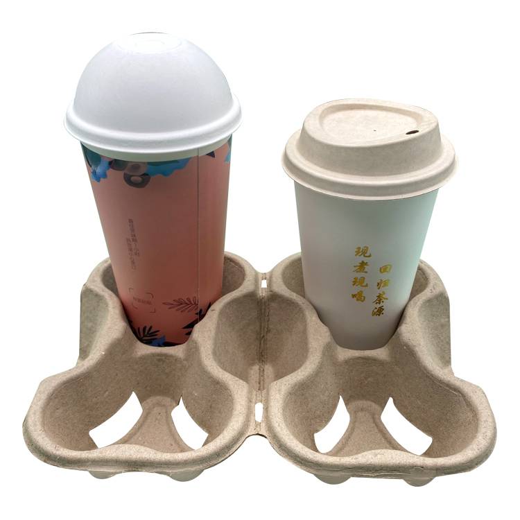 Pulp Carry Tray Range - Paper Cup Holders 2 or 4 Cup Trays