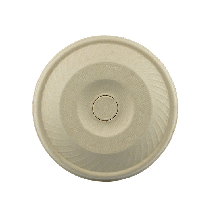 Flat Lid For Cups Bagasse Pulp Paper Coffee Cup Lids Manufacturer