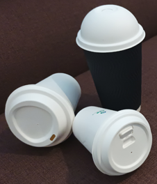 eco friendly cup lids  paper hot cup lids made of plant fiber 