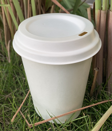 Sugarcane bagasse fiber cup lids biodegradable cup lids
