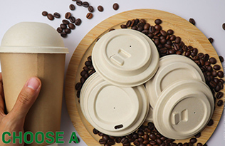 GREENOLIVE develops bagasse coffee cup lids made from bagasse