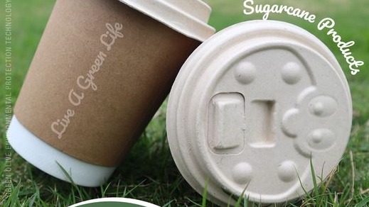 What raw materials are biodegradable cup lids generally produced from?
