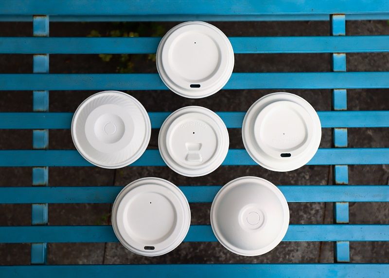 Eco-Friendly Sugarcane Bagasse Cup Lids for 80mm & 90mm Paper Cups | Certified Plastic-Free Solutions