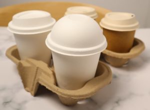 2-Cup Molded Fiber Compostable Tray: The Sustainable Choice for Food & Beverage Businesses